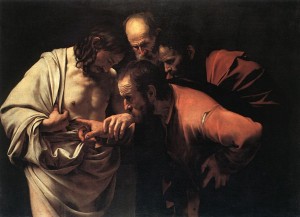 Le Caravage - L'incrédulité de Saint Thomas Domaine public 