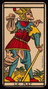 [Figure 1 : Le Mat – Ancien tarot de Marseille – B.P. Grimaud, 1930]