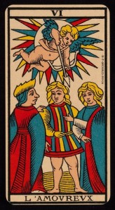 [Figure 2 : L'Amoureux  – Ancien tarot de Marseille – B.P. Grimaud, 1930]