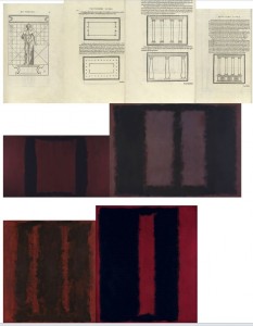 Planche 3 plan de Vitruve et tableaux de Rothko a la Tate Gallery