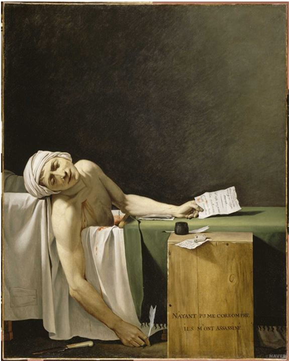 Planche 4-1 Copie de la mort de Marat Louvre
